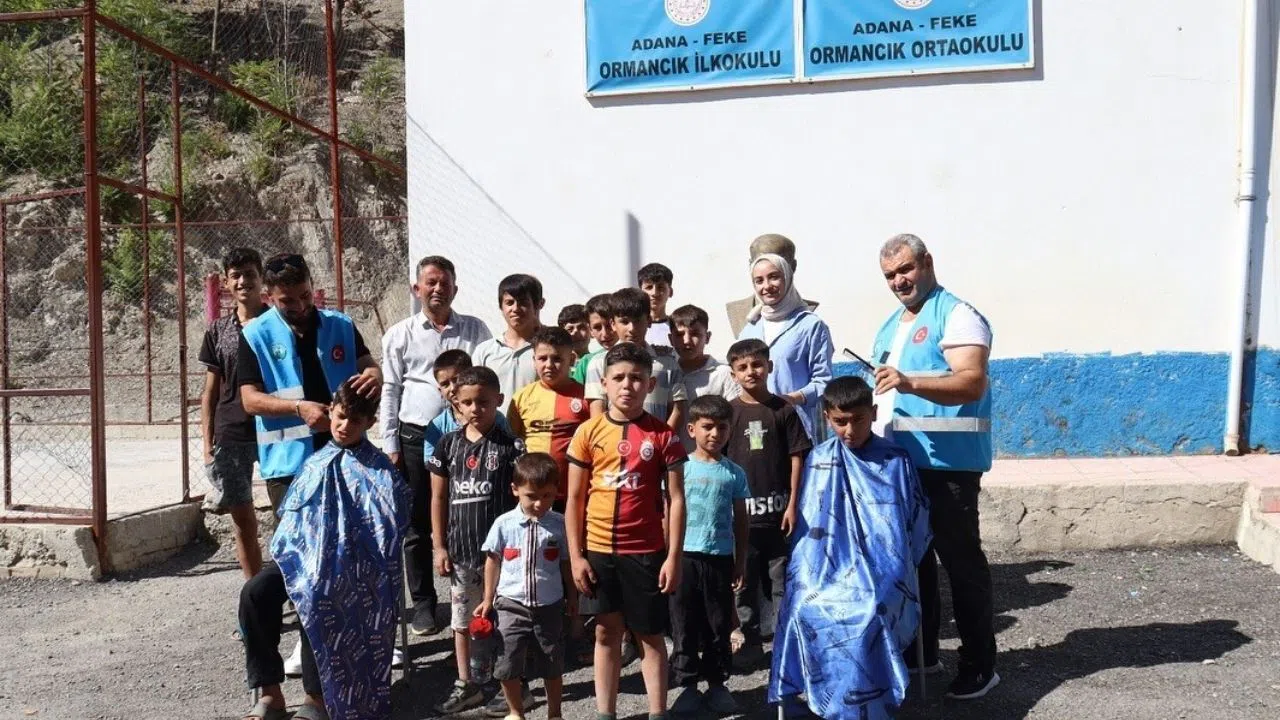 Kırsal Mahallelerde Çocuklara Ücretsiz Berber Desteği