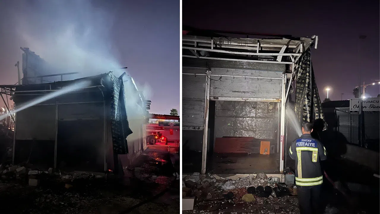 Metruk İş Yerinde Çıkan Yangın Kısa Sürede Söndürüldü