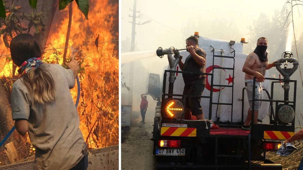 Otluk Alanda Başlayan Yangın Ev ve İş Yerlerine Sıçradı