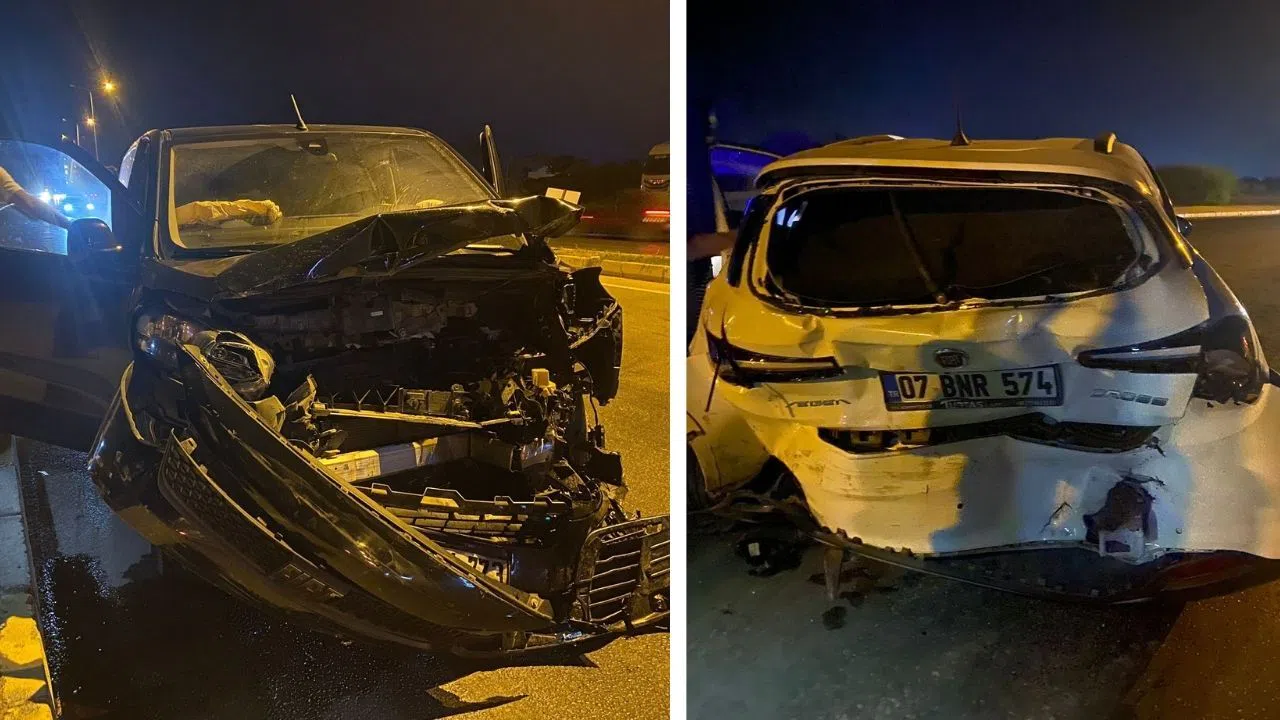 Üç Aracın Karıştığı Kazada 5 Kişi Yaralandı