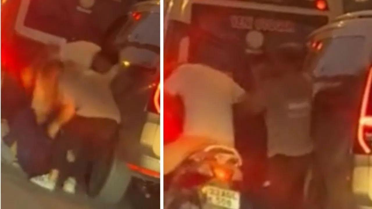 Trafikte Sürücüyü Darp Eden Motosikletliler Gözaltında