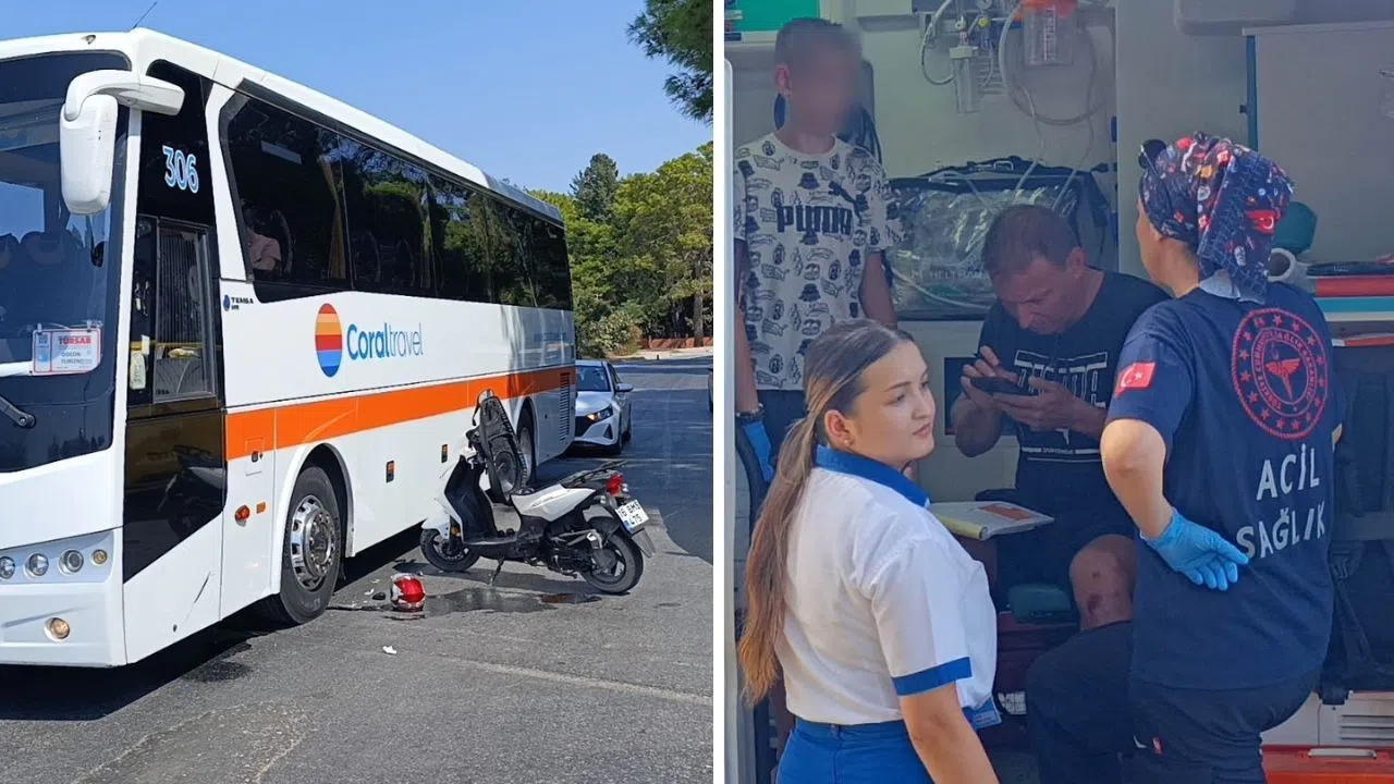 Tur Otobüsü ile Çarpışan Ukraynalı Baba ve Oğlu Yaralandı