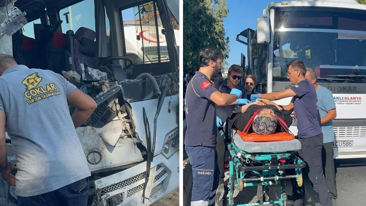 Tur otobüsü ile midibüs çarpıştı: 15 yaralı