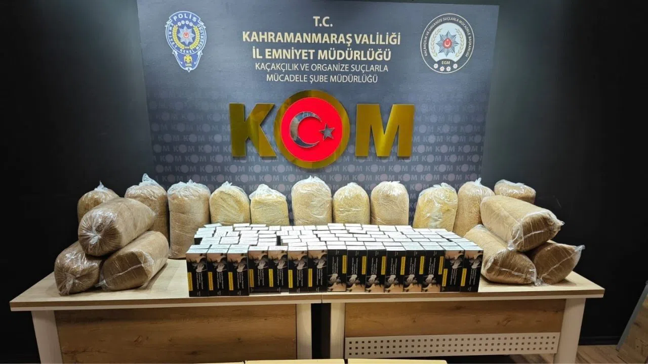 Kahramanmaraş'ta çok sayıda kaça sigara ele geçirildi