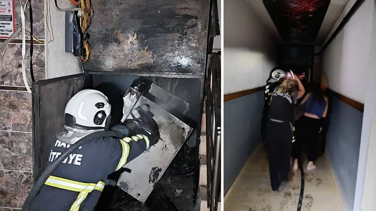 Elektrik Odasında Çıkan Yangın Paniğe Neden Oldu