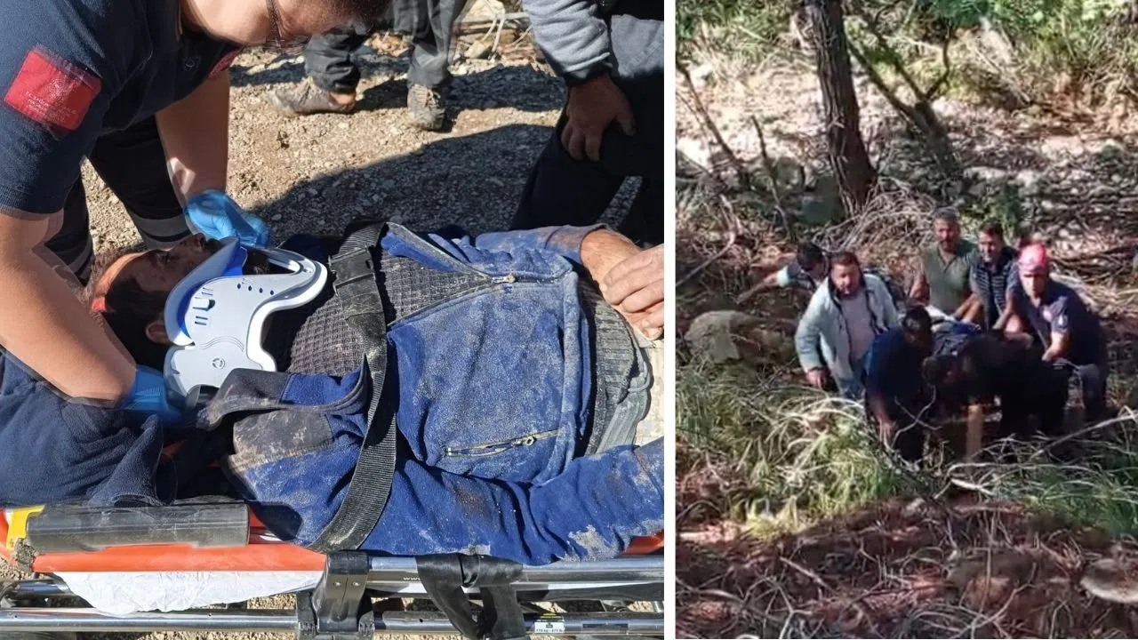 Feci Kaza: Kamyon Şarampole Yuvarlandı