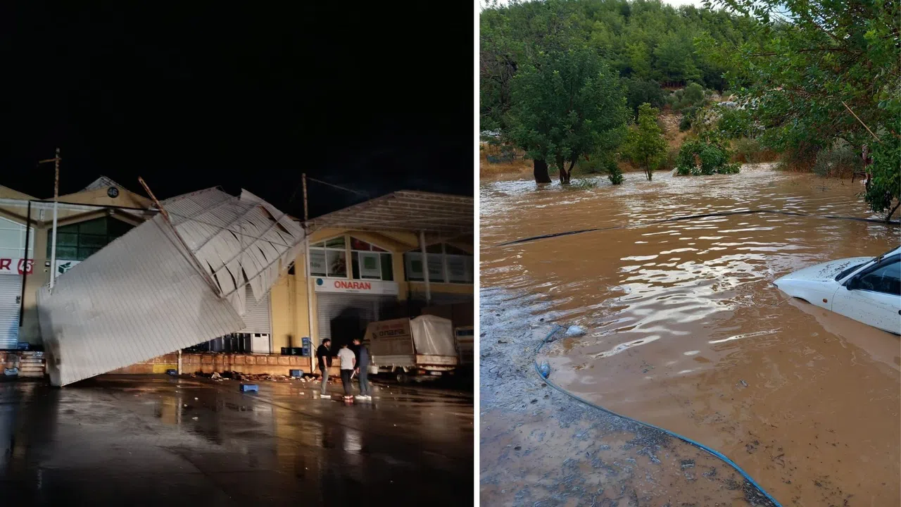 Hortum ve sağanak hayatı olumsuz etkiledi