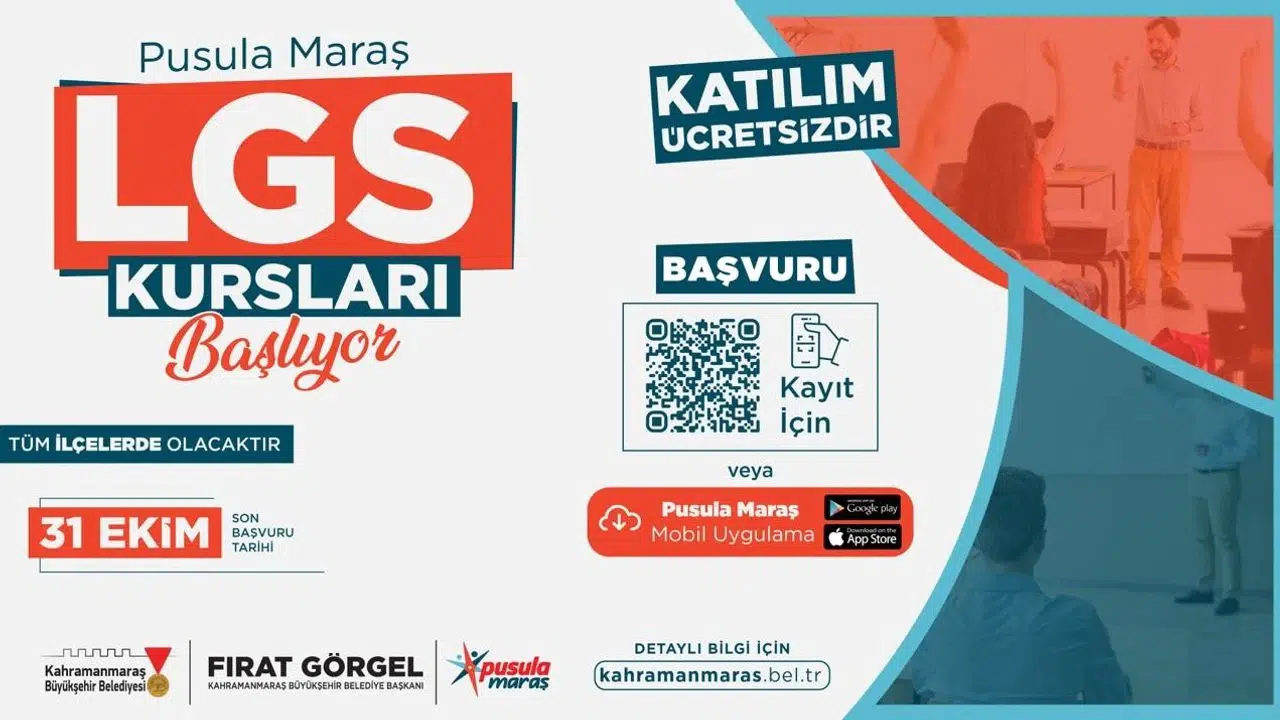 Kahramanmaraş’ın Tüm İlçelerinde Ücretsiz LGS Kursları Başladı