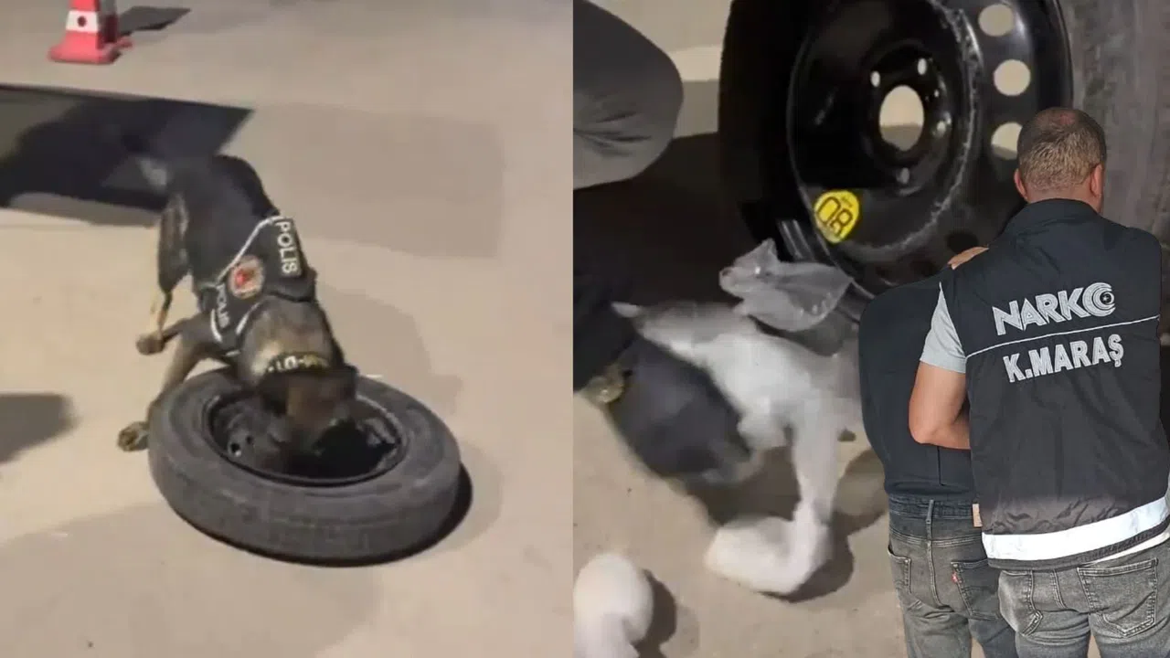 Kahramanmaraş’ta Lastiğin İçine Uyuşturucu Saklayanlar Suçüstü Yakalandı