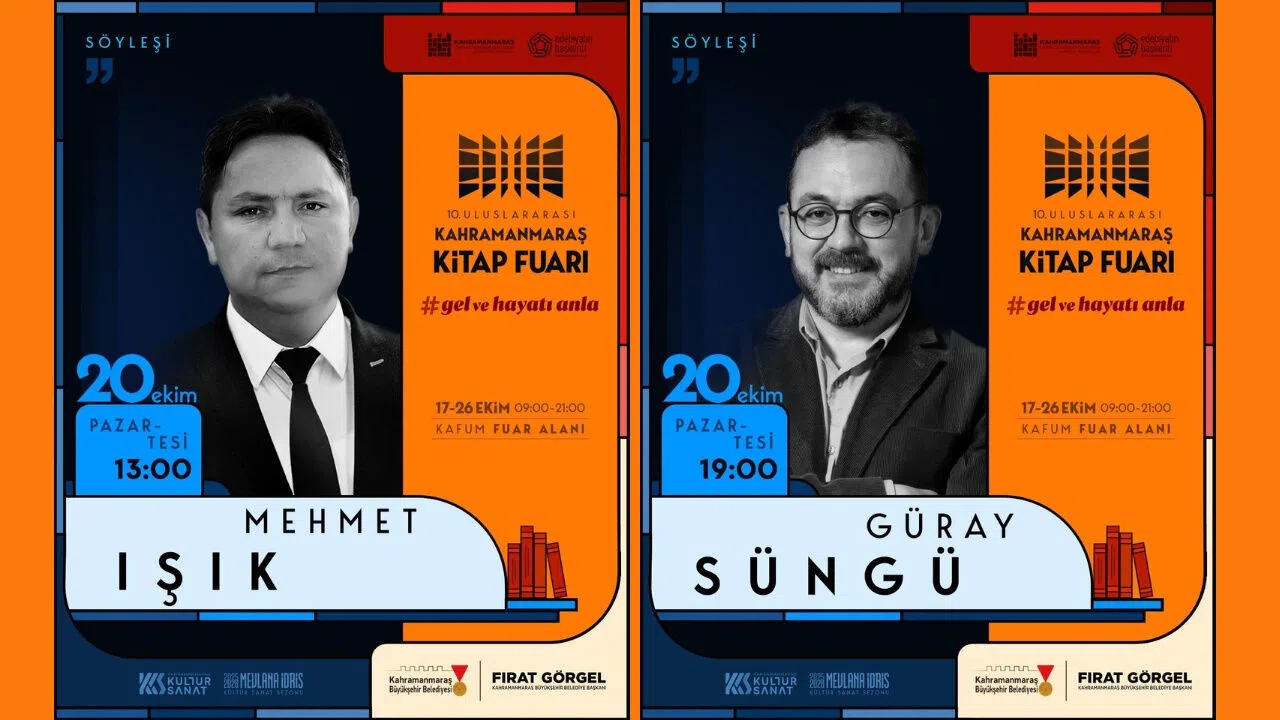 Mehmet Işık ve Güray Süngü, Kahramanmaraş Kitap Fuarı’nda Sahne Alacak