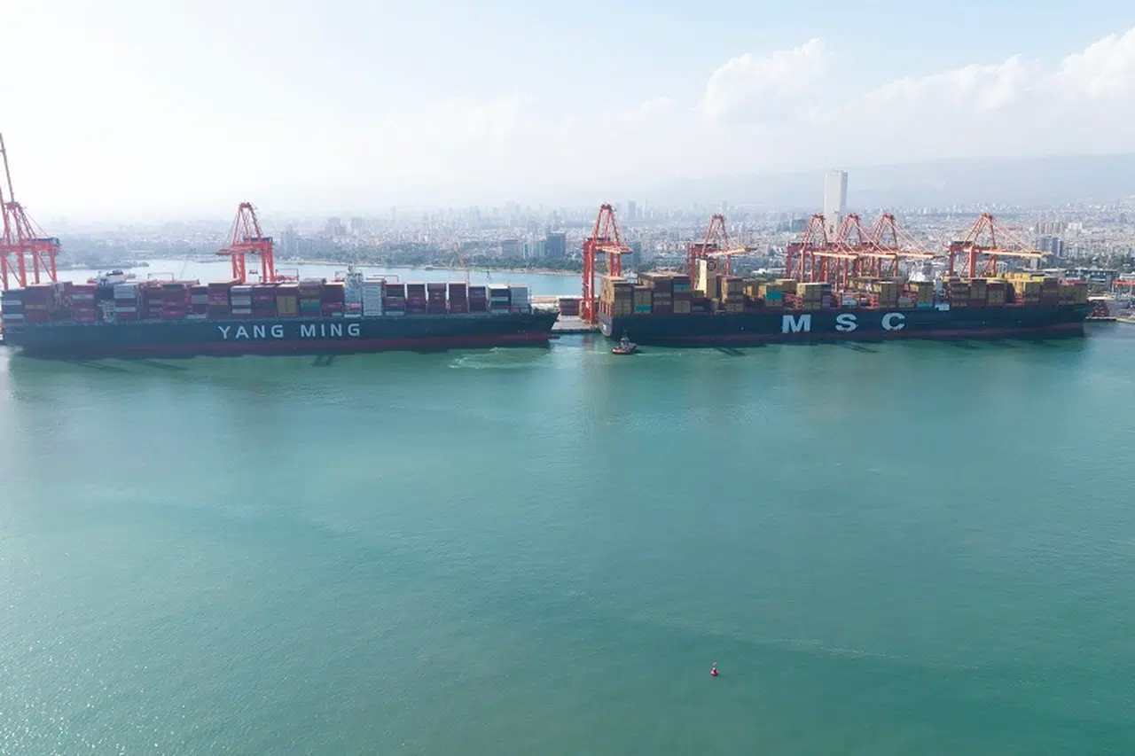 Mersin'in yeni terminali 400 metrelik mega gemiyi karşıladı