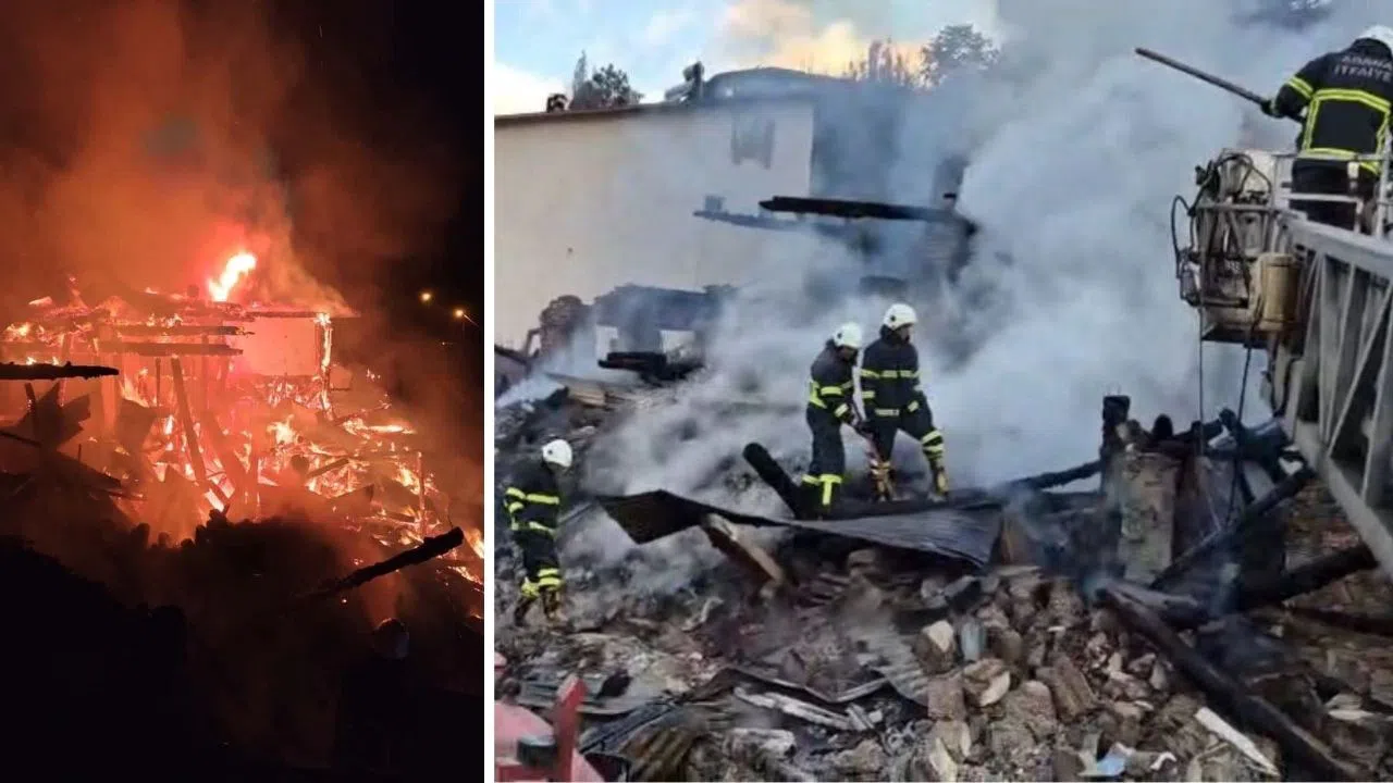 Yangında Çöken Evde İki Kardeş Enkaz Altında Kaldı