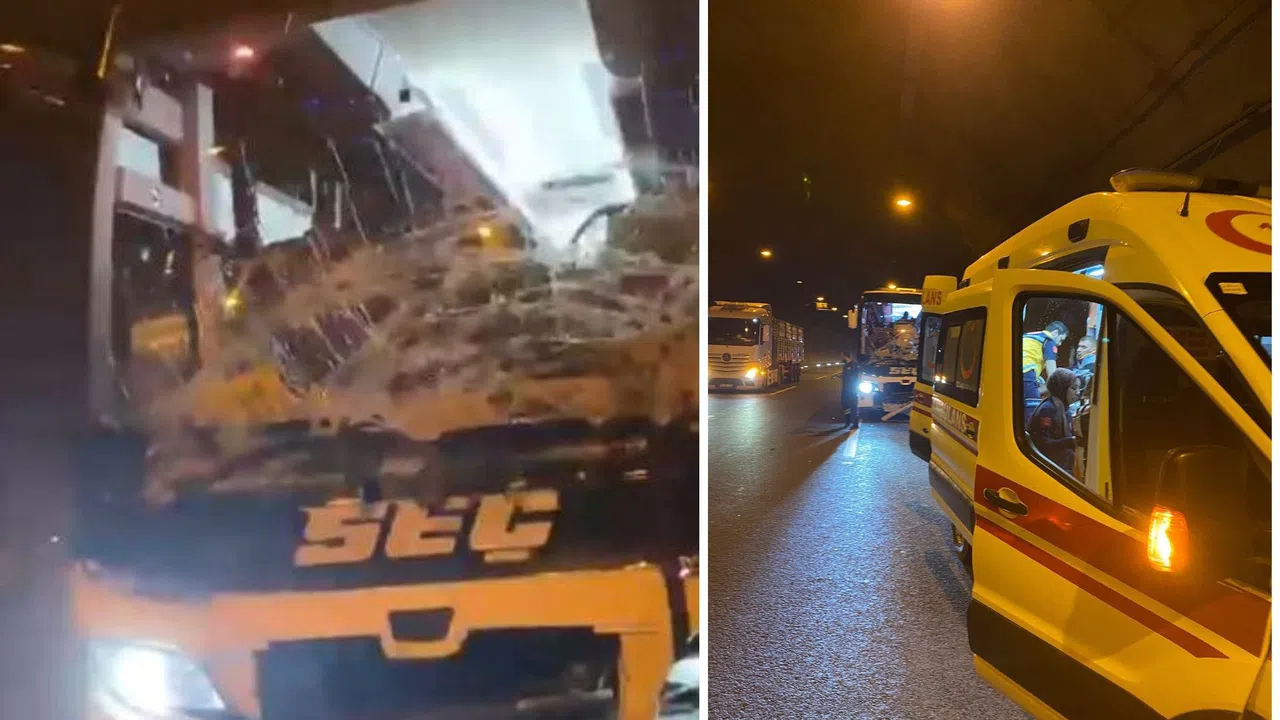 Yolcu Otobüsünün Tıra Çarpması Sonucu 8 Kişi Yaralandı