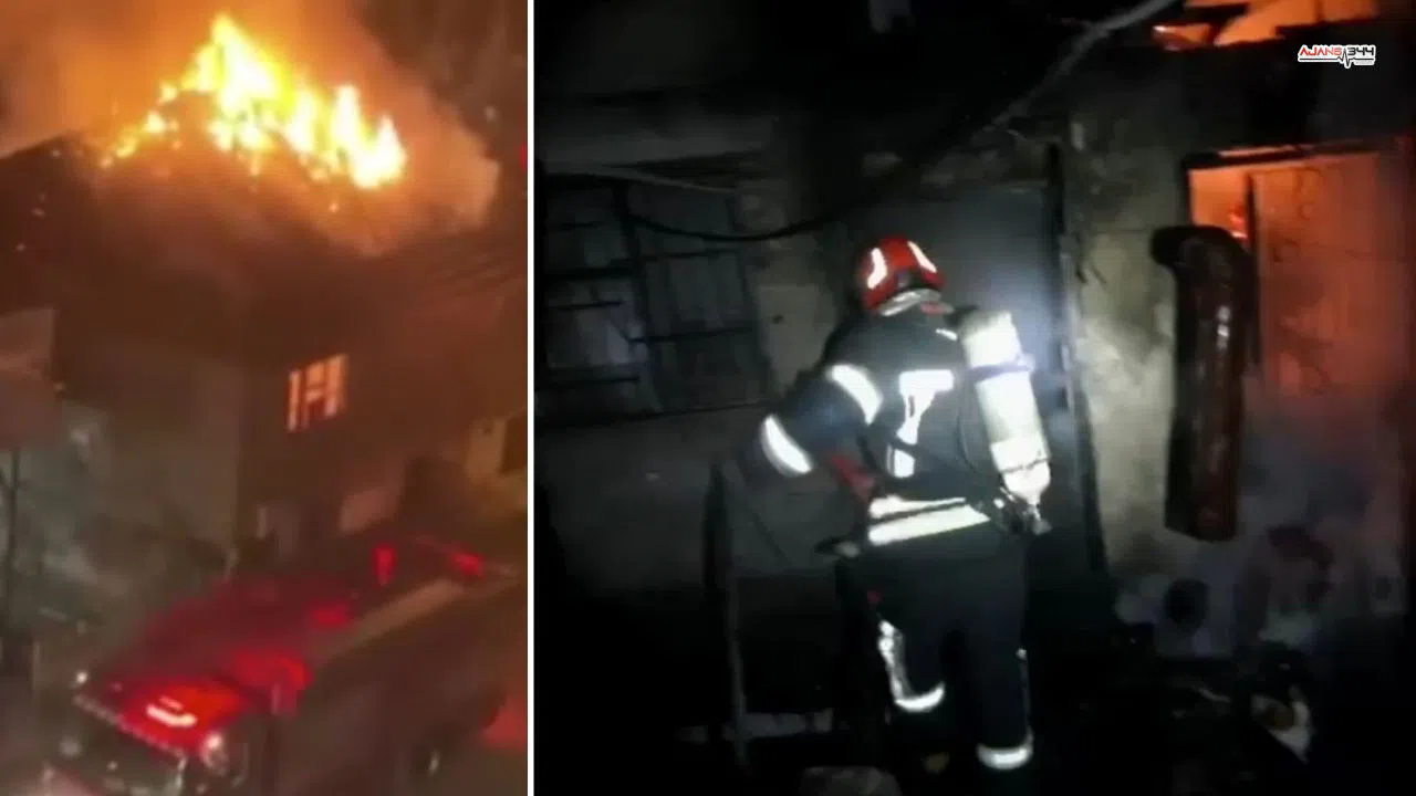 İki Katlı Ahşap Evde Çıkan Yangın Kontrol Alındı