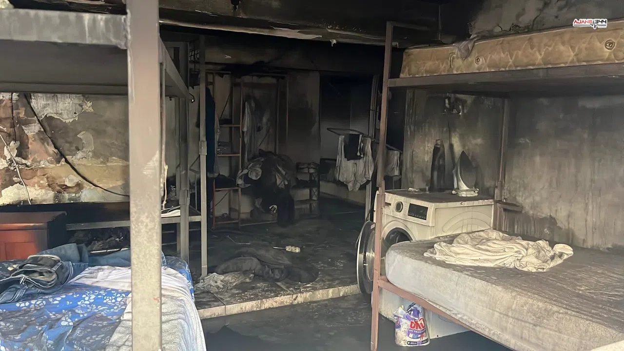 Alanya’da apartmanın giriş katında çıkan yangın paniğe neden oldu