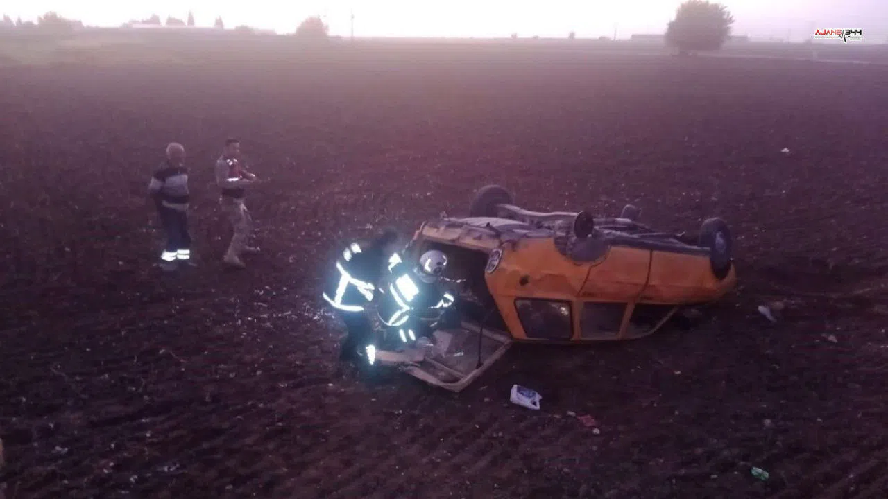 Şarampole Uçan Otomobilin Sürücüsü Yaralandı