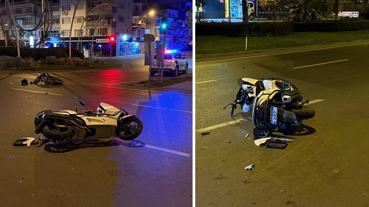 Gazipaşa’da motosiklet ve elektrikli motosiklet çarpıştı: 4 yaralı