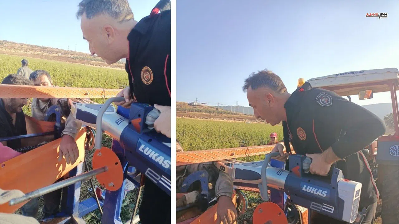 Kahramanmaraş'ta Hortum Makinesine Kolu Sıkışan İşçi Kurtarıldı