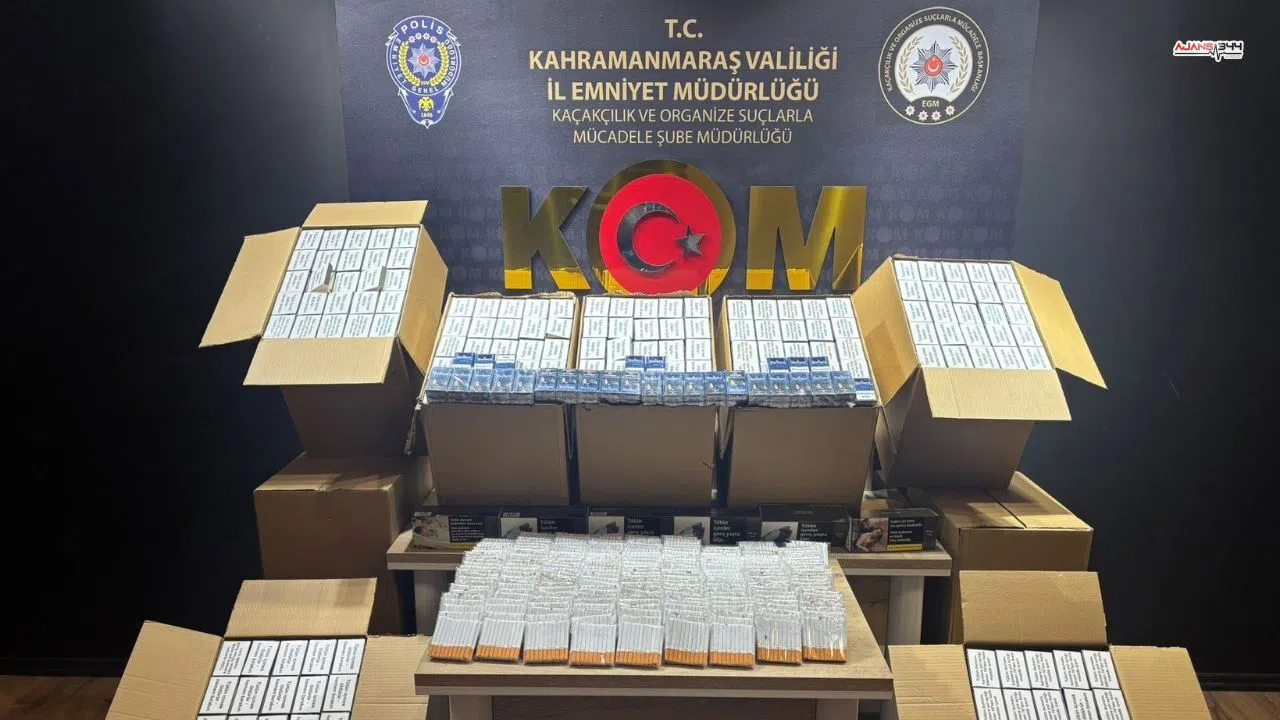 Kahramanmaraş’ta Kaçak Ürün Operasyonunda Çok Sayıda Makaron ve Sigara Ele Geçirildi