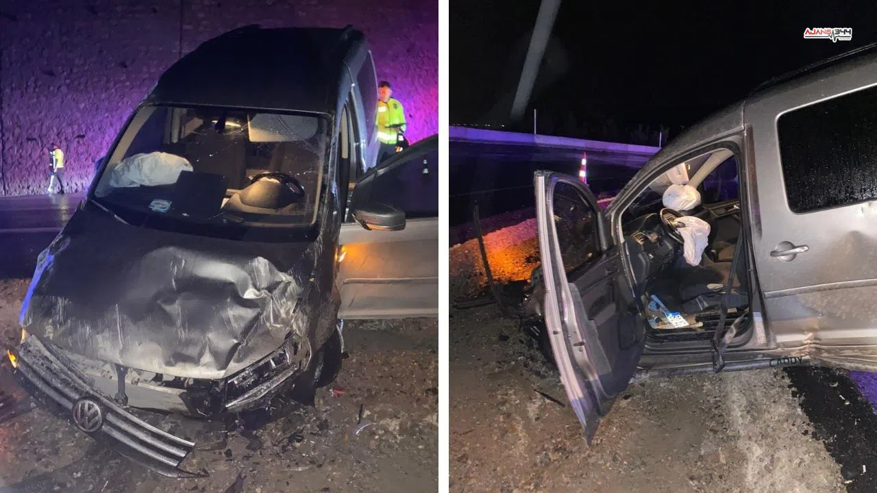 Yağışın Yol Açtığı Kazada İki Kişi Yaralandı