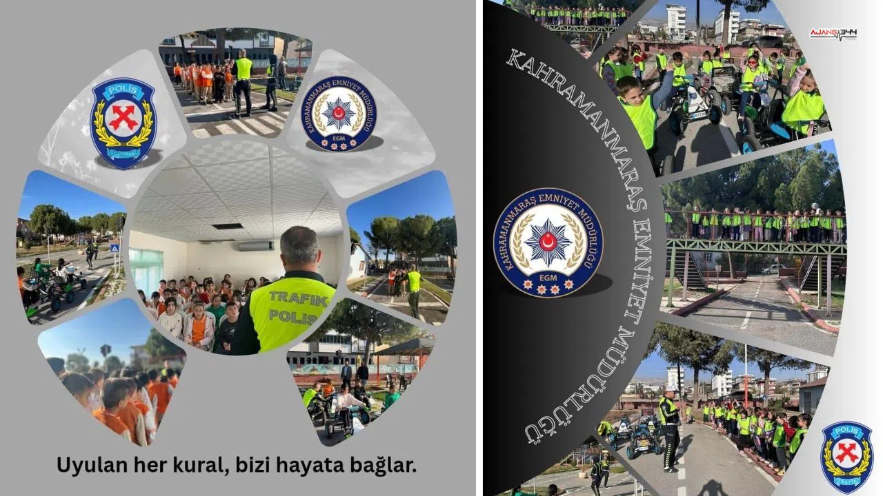 Kahramanmaraş’ta Öğrencilere Uygulamalı Trafik Eğitimi Verildi