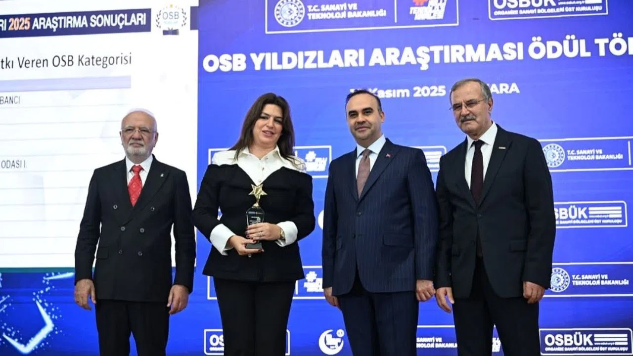 OSB Yıldızları Töreninde Kahramanmaraş’tan Ödül Alan Tek Firma Nazar Tekstil Oldu