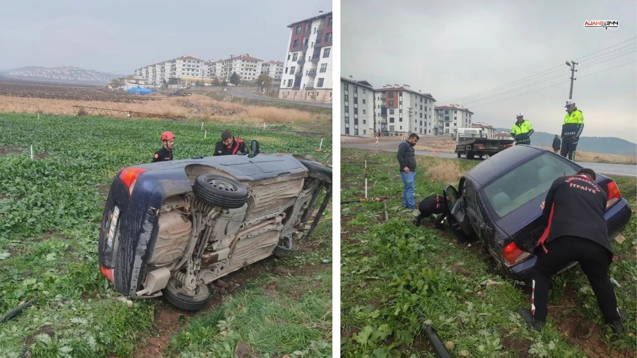 Kahramanmaraş'ta Kontrolden Çıkan Araç Savruldu 1 Yaralı