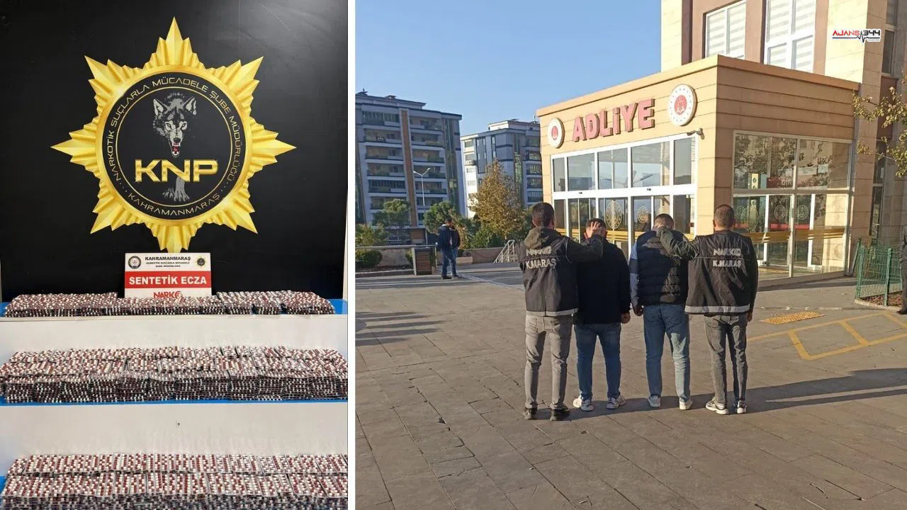 Kahramanmaraş'ta yasaklı madde operasyonunda 3 gözaltı
