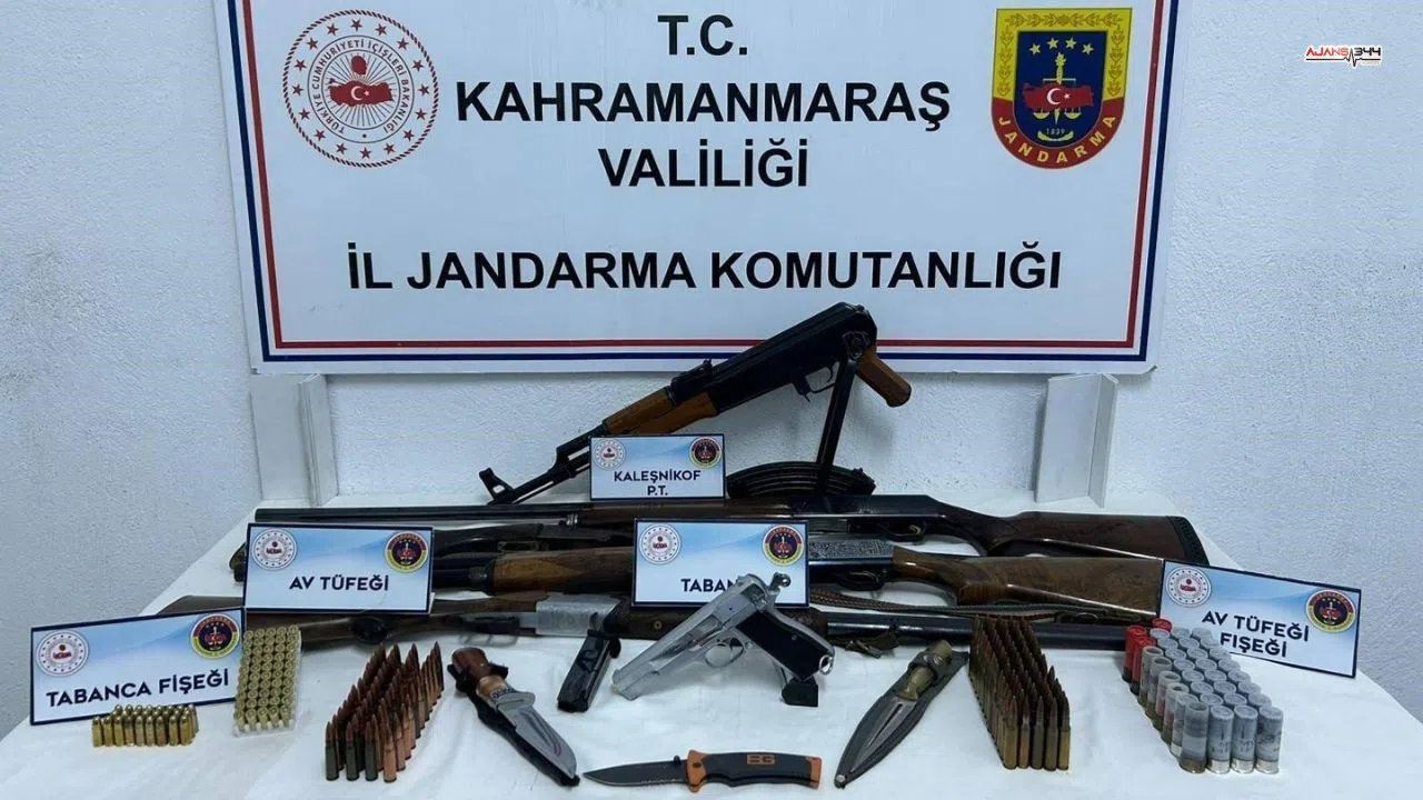 Kahramanmaraş'ta Jandarmadan Büyük Silah Operasyonu