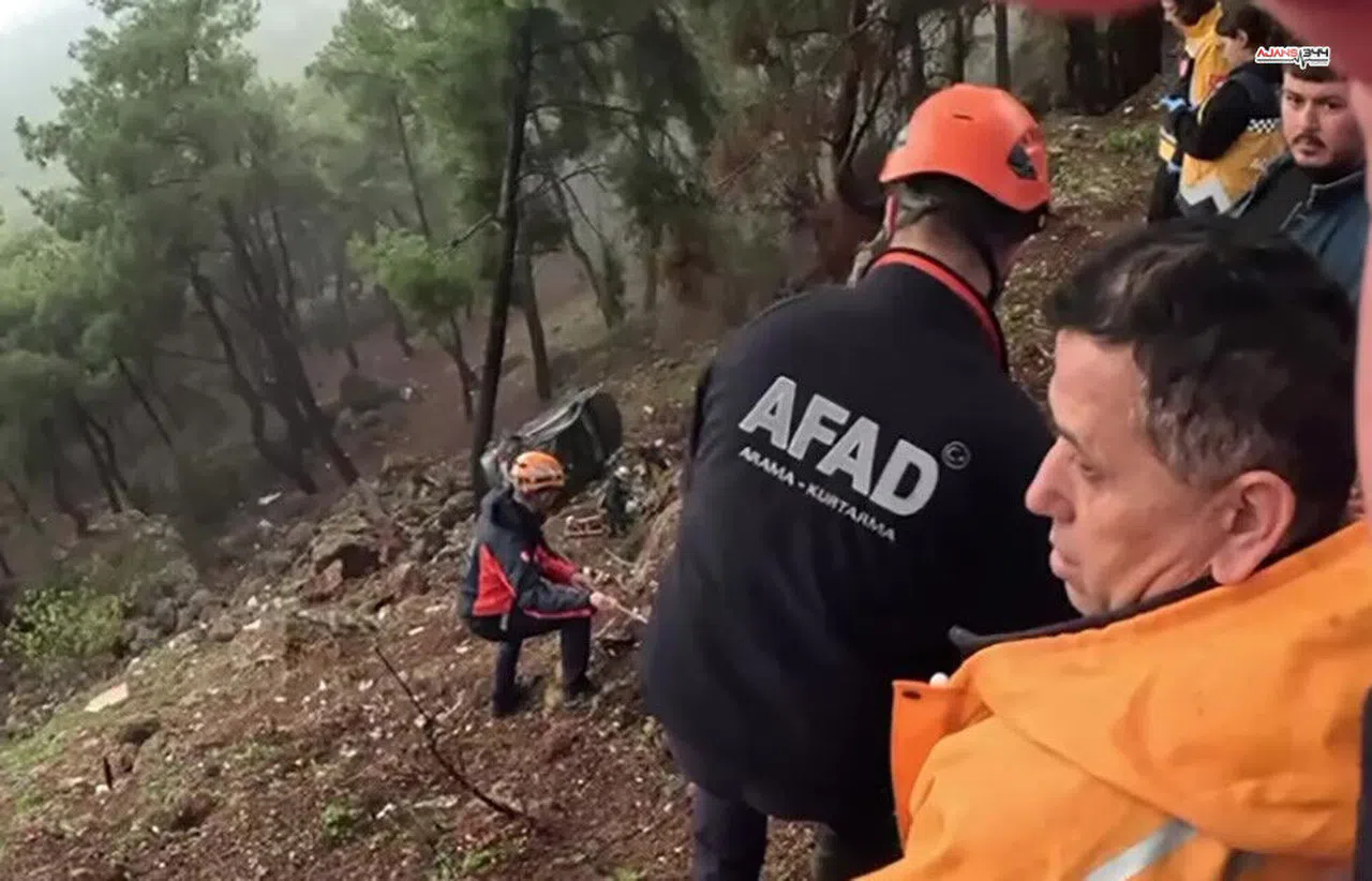 Antalya’da Uçuruma Yuvarlanan Sürücü AFAD ve İtfaiye Tarafından Kurtarıldı