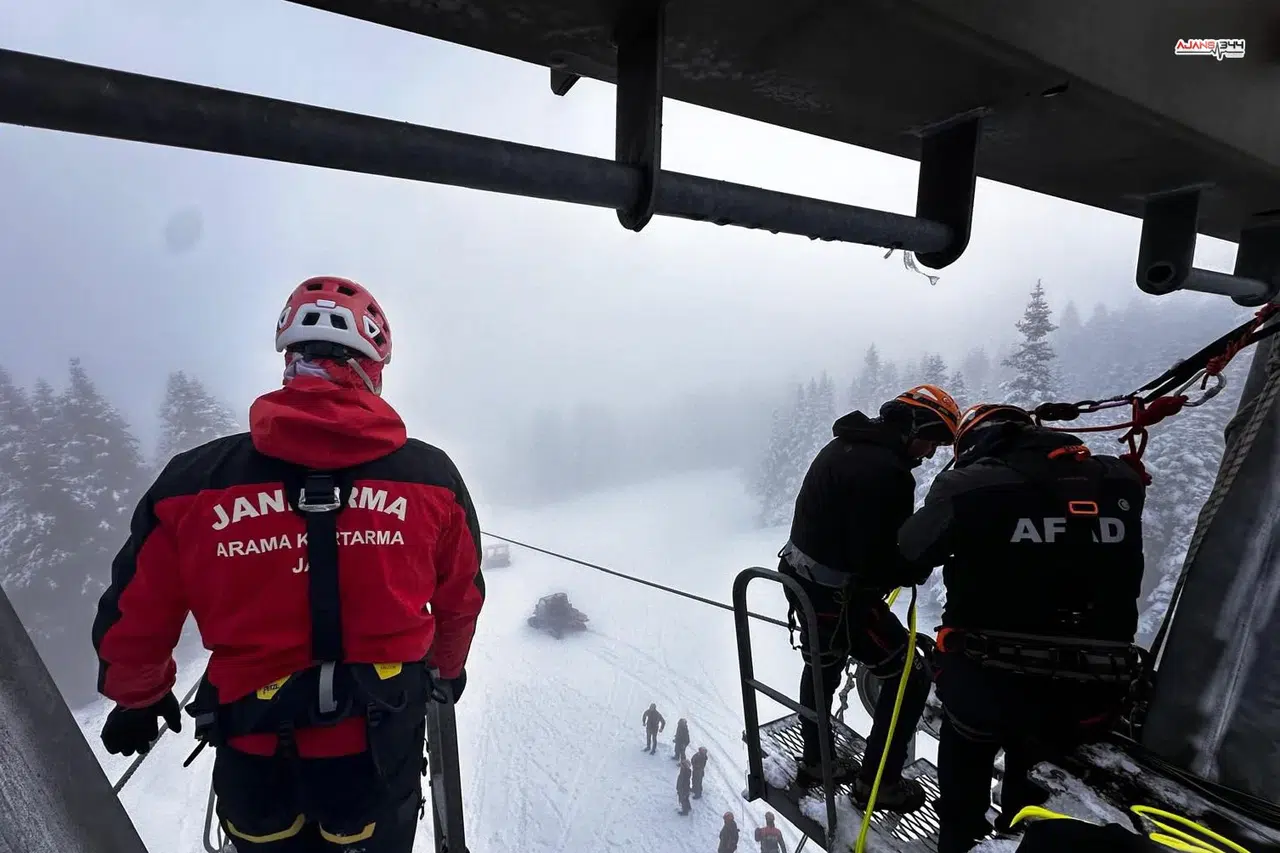 Uludağ’da Teleferik Kurtarma Tatbikatı