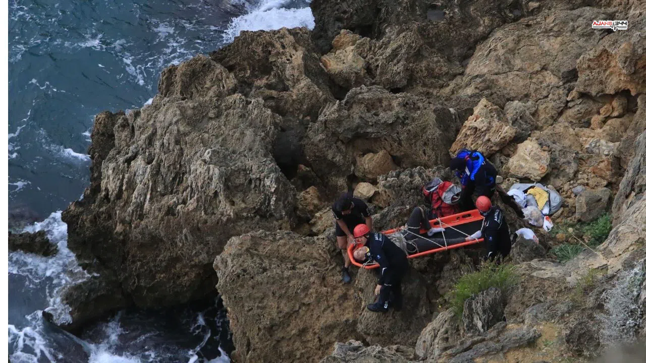 Falezlerde balık avı hastanede bitti