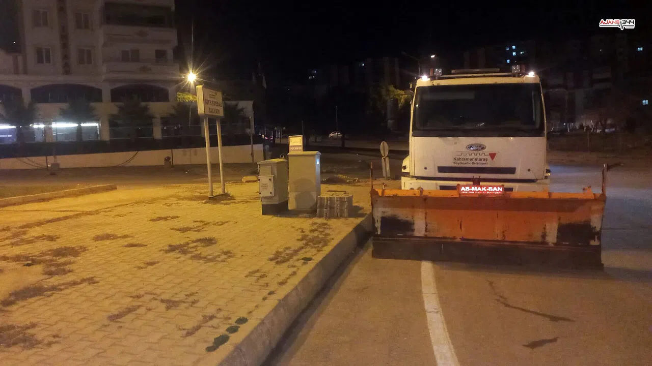 Kahramanmaraş’ta kar öncesi kritik önlem: Ekipler gece nöbette