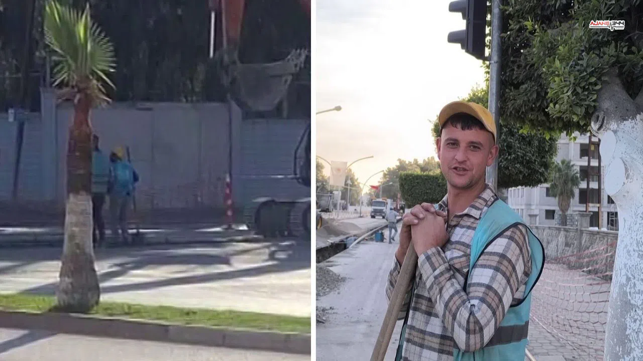 Soğuk havada ısınmak için halay çeken işçiler sosyal medyada ilgi gördü