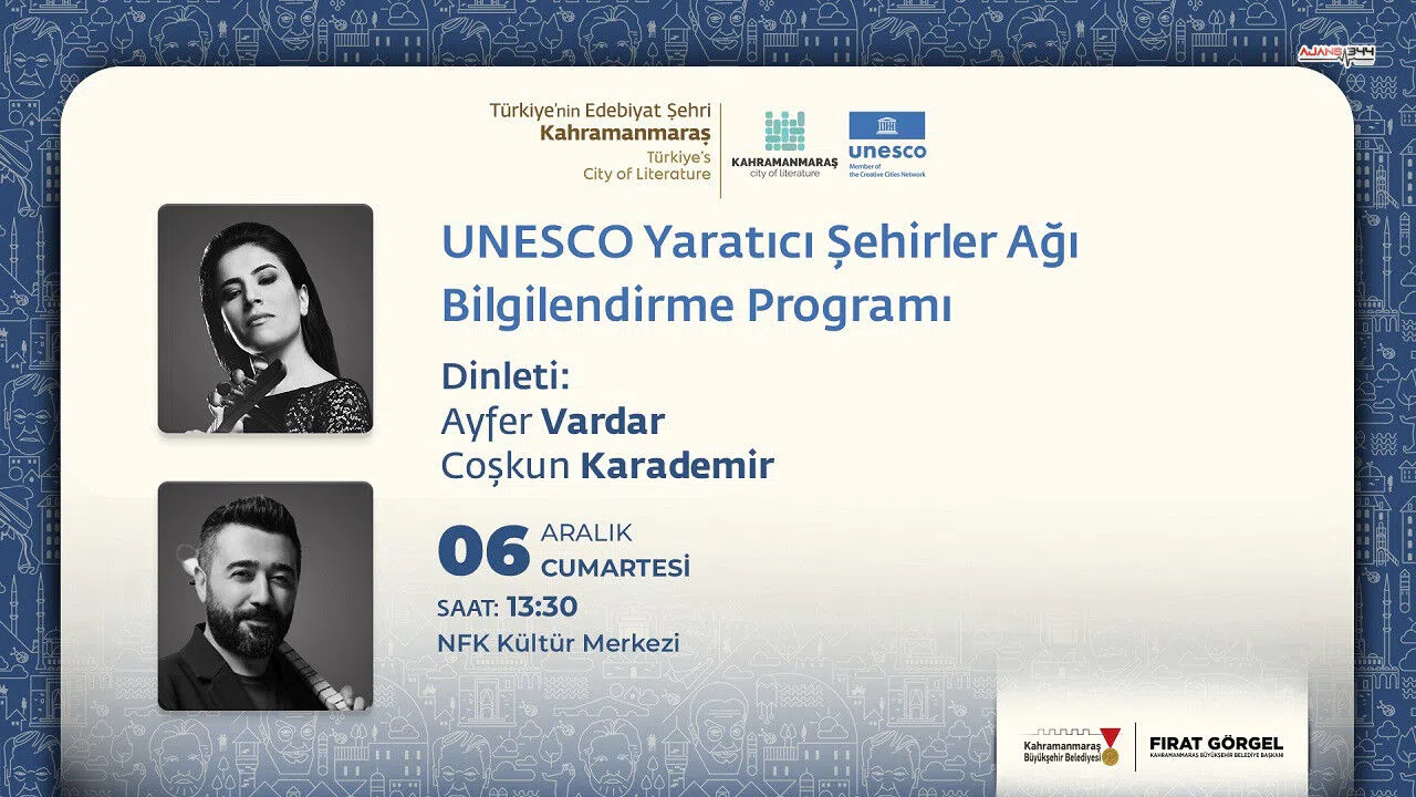 Kahramanmaraş UNESCO edebiyat şehri başarısını kutluyor