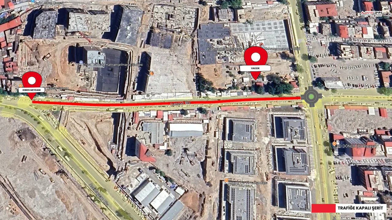 Trabzon Bulvarı 30 Aralık’ta geçici olarak trafiğe kapatılıyor