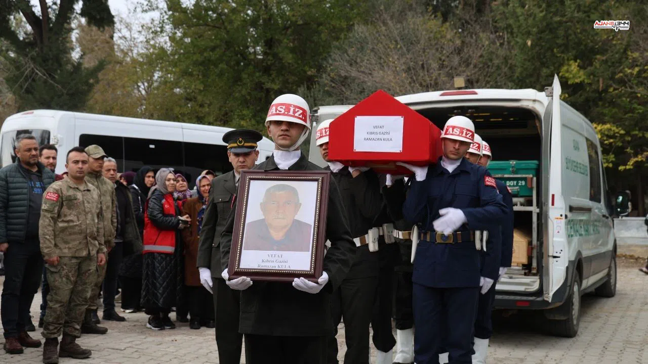 Kıbrıs Gazisi son yolculuğuna askeri törenle uğurlandı