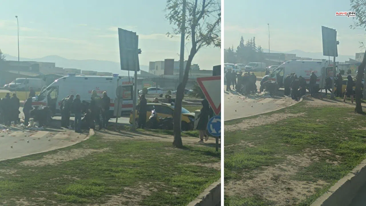 Kahramanmaraş'ta Araçla Motosiklet Çarpıştı; 2 Yaralı