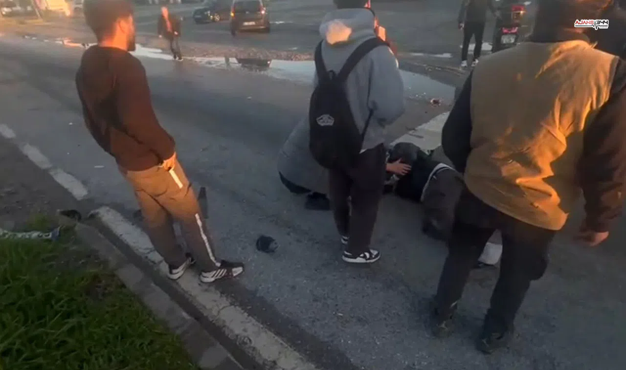 Motosikletli Otomobille Çarpıştı, Havaya Fırladı