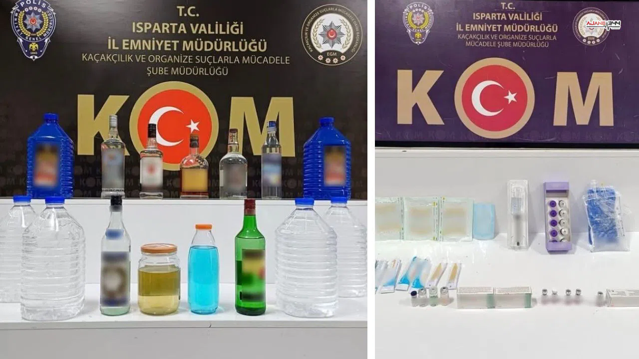 Kaçakçılık operasyonunda 37 litre alkol ve estetik malzemesi ele geçirildi
