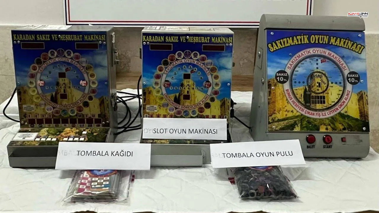 Kumar oynatılan iş yerlerine jandarmadan baskın