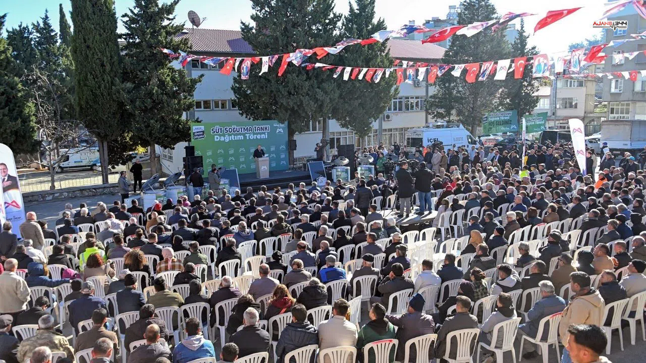Mersin'de 100 üreticiye süt soğutma tankı dağıtımı yapıldı