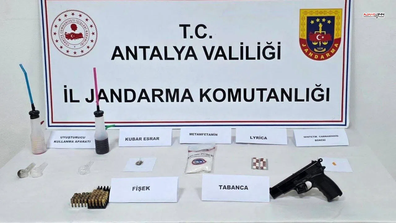 Yasaklı madde operasyonunda sentetik hap ve silah ele geçirildi