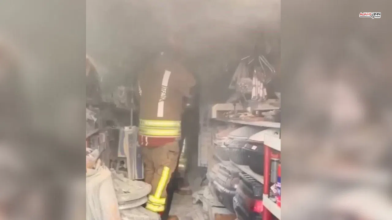 Kahramanmaraş'ta motosiklet tamirhanesinde yangın çıktı