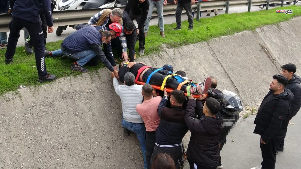 Yayaya yol veren motosikletliye arkadan gelen araç çarptı