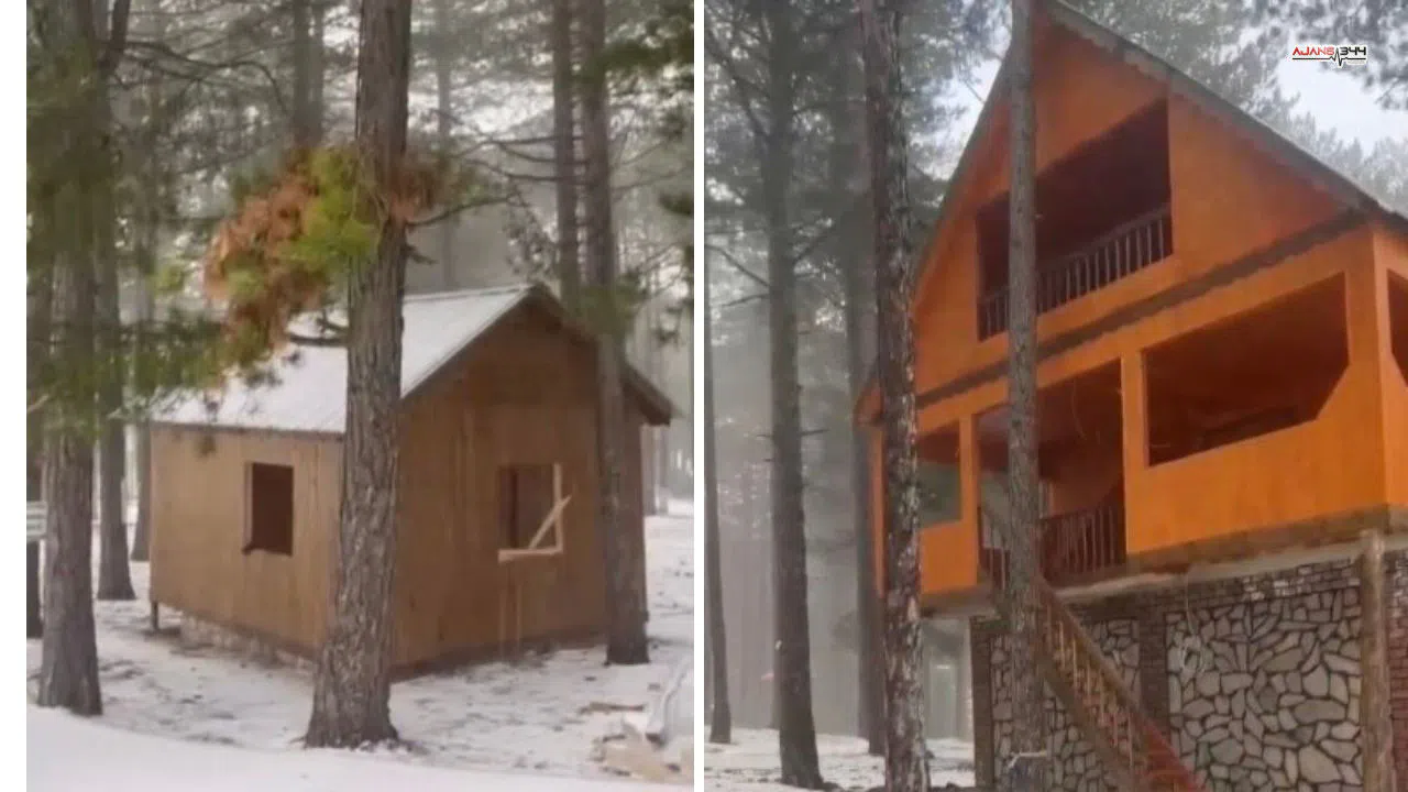 Zorkun Yaylası mevsimin ilk karı ile beyaza büründü