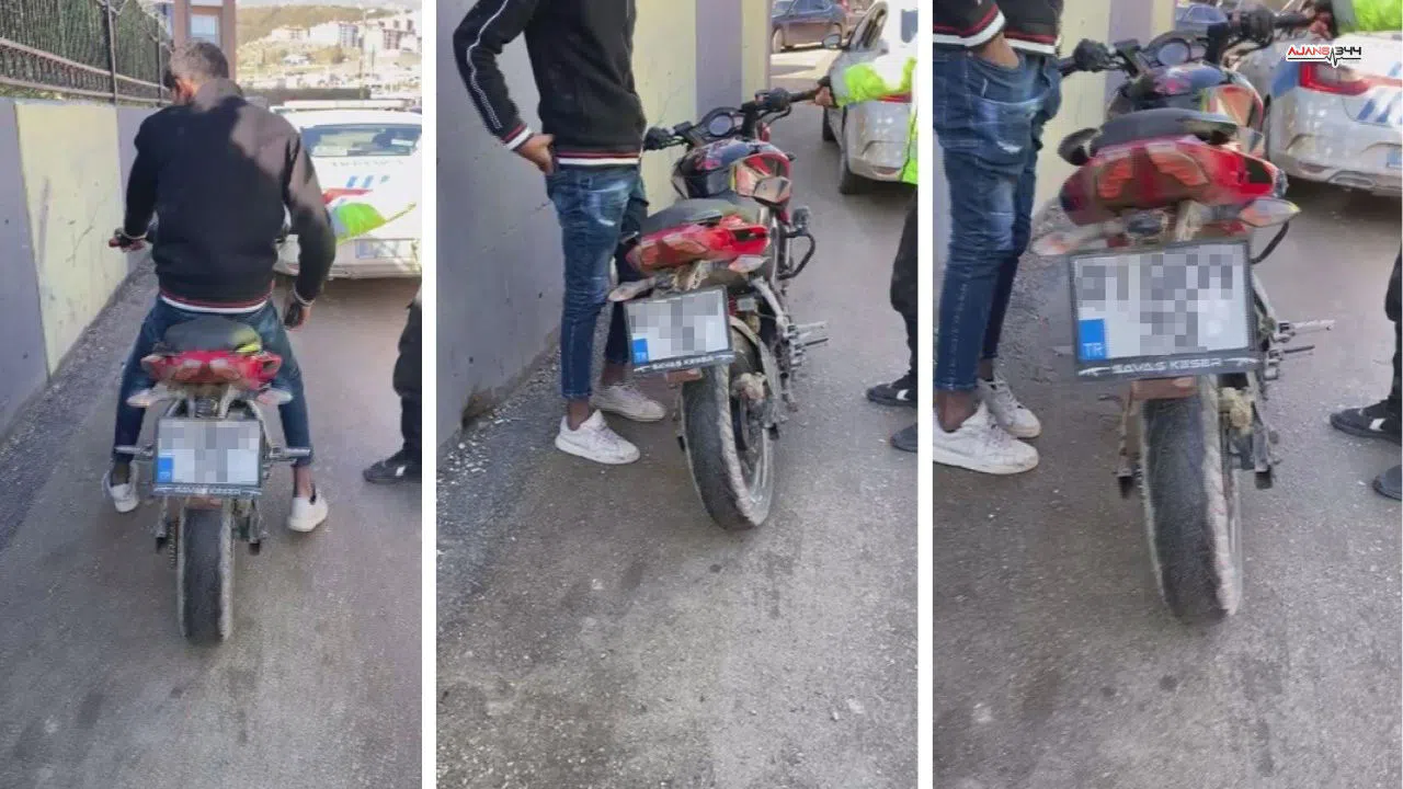 Abartılı egzoz motosiklet sürücüsüne pahalıya patladı