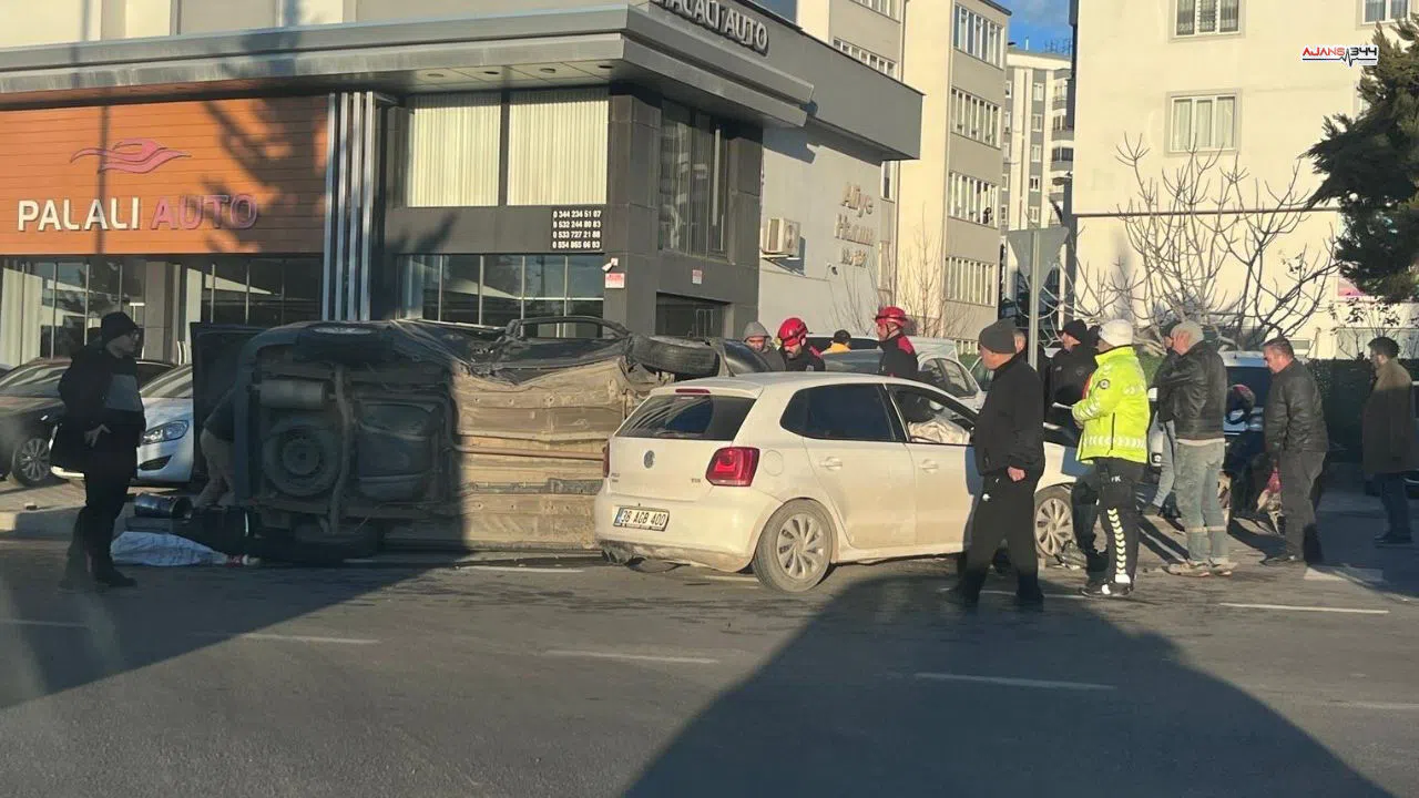 Ağcalı yokuşu’nda korkutan kazada ekipler seferber oldu