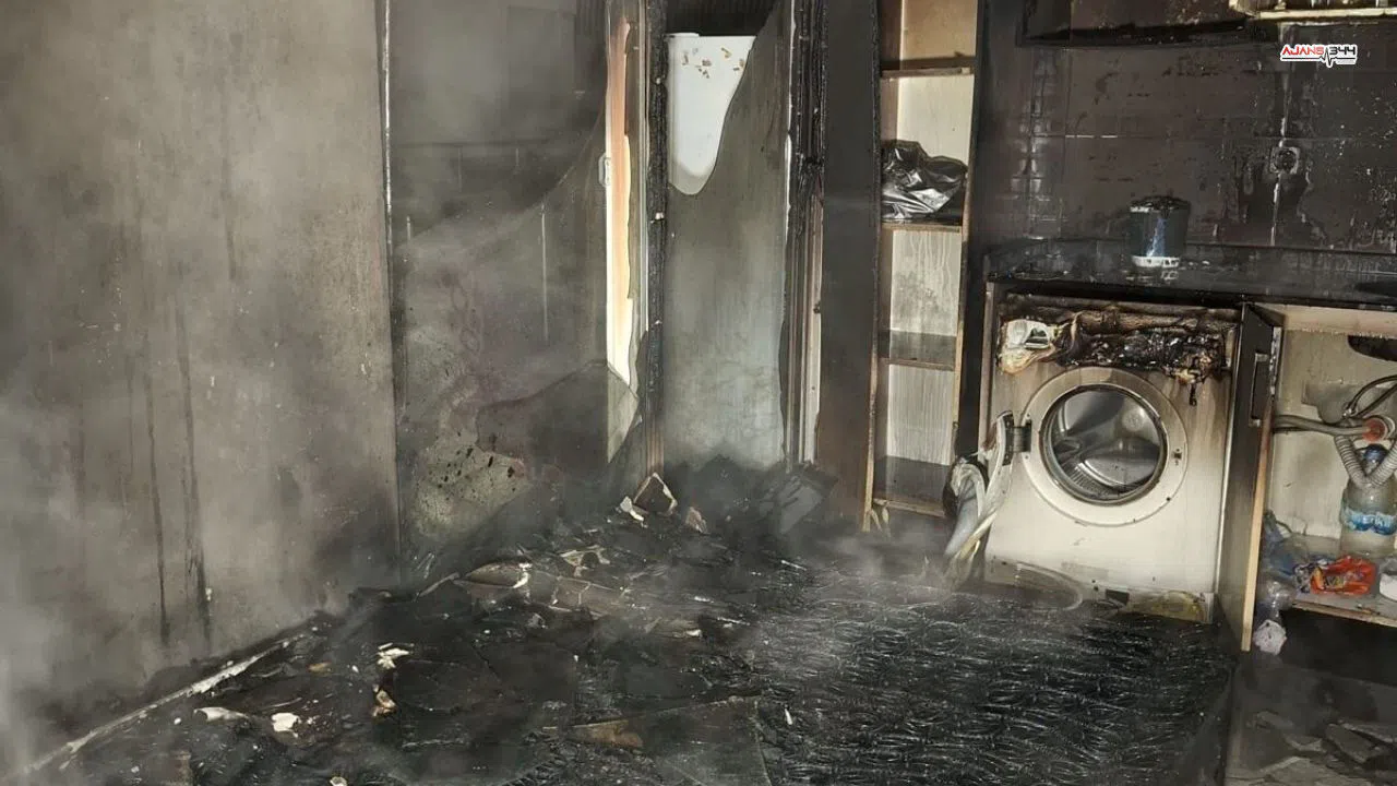 Gece yarısı bir dairede çıkan yangın korkuttu