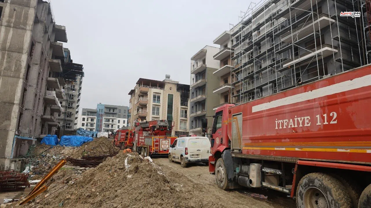 İşçilerin kaldığı dairede yangın çıktı itfaiye büyümeyi önledi